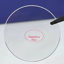 Sapphire Watch Crystal Flat Glass 16-40mm 1.0-1.2mm Thick Replacement 1PC picture