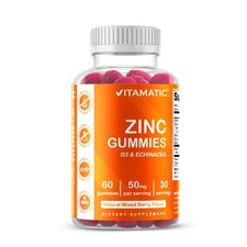 Vitamatic Zinc 50mg Gummies - 60 Vegan Gummies - Gluten Free picture