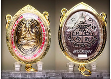 Phra Pidta Bia Kae Kring Gold Micron Pendant Lp Maha Sila LP Mhun Buddha Amulet picture