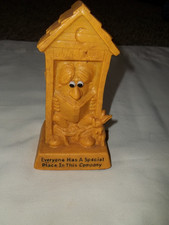 Rare Russ Berries 1971  Outhouse Figurine Deep Yellow Special Place in Company picture