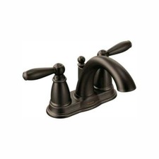 Moen 6610ORB Brantford Oil Rubbed Two-Handle Low Arc Bathroom Faucet - Bronze picture
