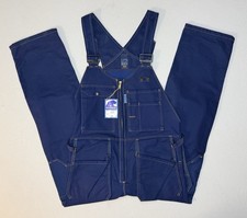 Vintage RARE 80s NOS Björnkläder Carpenter Overalls Cotton Deadstock Tags 36x34 picture