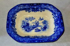 RARE (1841) Victorian Davenport Ching Blue Transferware  Serving Bowl picture