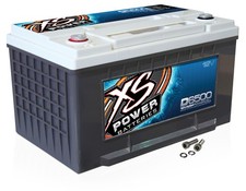 XS Power D6500 3900 Amp AGM Power Cell Car Audio Battery + Terminal Hardware picture