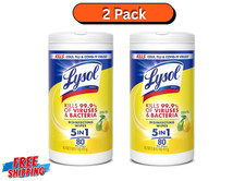 Lysol Multi-Surface Disinfecting Wipes Lemon & Lime Blossom 80 Ct 2 Pack picture