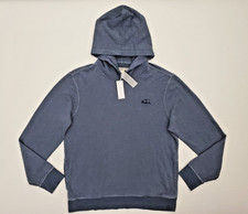 NWT Outerknown Sur Snap Hoodie Mens Large L Admiral Blue Organic Cotton Hemp picture