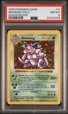 Nidoking Holo PSA 8 1999 Pokemon Base Set Shadowless #11 picture