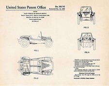 1966 Meyers Manx Dune Buggy Auto Mechanic Gift US Patent Print Bruce F. Meyers picture