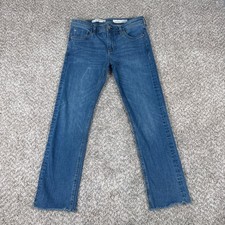 Pilcro and the Letterpress Jeans Womens 28 Blue Slim Straight Boho Anthropologie picture