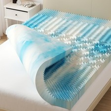 5-Zone Support Memory Foam Mattress Topper Gel Infused Comfort Breathabl Bed Pad picture