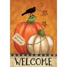 Briarwood Lane Rustic Pumpkins Fall Garden Flag 12x18 picture