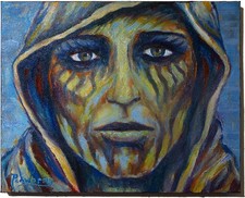 OOAK PORTRAIT OIL█PAINTING POP█REALIST ART█SIGNED VINTAGE ORIGINAL OUTSIDER█POP picture
