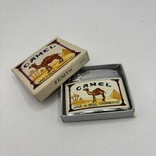 VTG 1950s Zenith Camel Cigarettes Lift Arm Lighter NOS Authentic Display Patina picture