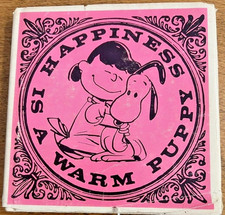 1962 Happiness Is A Warm Puppy Book Charles M. Schulz Peanuts DJ  First Edition picture