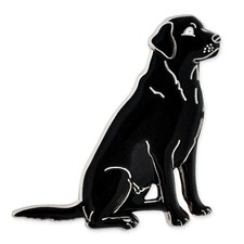 PinMart's Black Lab Lapel Pin - 3D Enamel Dog Pin picture