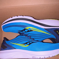 Saucony Men's Athletic Sneakers Blue/Yellow/Black/White Kinvara 12 sz 8.5 lowtop picture