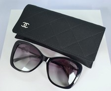 Chanel CH5339H 55mm Square Sunglasses in Black and Silver w. Polarized Gray Lens picture
