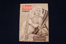 1959 AUGUST 28 HAYAT MAGAZINE - JAYNE MANSFIELD COVER - TURKISH - E 34538 picture