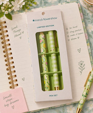 NEW MACY’S 2026 “MACY’S FLOWER SHOW” 250th CELEBRATION 2-PIECE GREEN PEN SET picture
