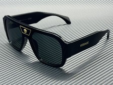 VERSACE VE4508U GB1 87 Black Dark Grey Men's 56 mm Sunglasses picture