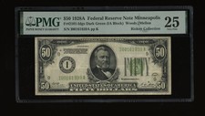 DBR 1928-A $50 DGS FRN Minneapolis Fr. 2101-Idgs PMG 25 Serial I00161939A picture