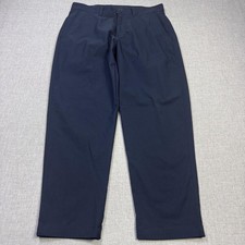 Lululemon Relaxed Tapered Smooth Twill Trousers Pants Men 32x28 Blue Performance picture
