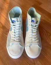 Nike SB Blazer Men's White/Light Blue Mid Top Lace-Up Skate Sneaker picture