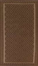 Tribal Traditional Geometric Kilim Area Rug Reversible Hand-Woven Carpet 7'x10' picture