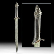 Authentic Roman Patera Handle Dagger w/Ancient Luristan Blade Ex-Artemis Gallery picture
