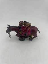 Vintage #8 Race Derby Horse Rider Jockey Tin Toy Japan Rare picture
