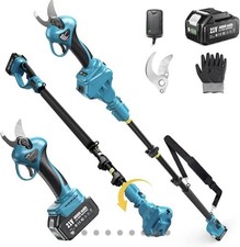 SeeSii 2-in-1 Cordless Pole Pruner Electric Shears 15FT 21V 2x4000mAh NEW picture