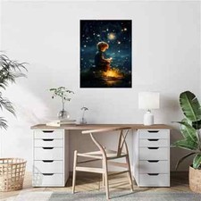Boy Beneath The Stars Wall Art  Canvas Unframed/Framed picture