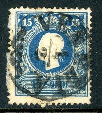 Austria 1864 Lombardy Venetia 2S Blue Type 1 Scott #12a VFU D125 picture