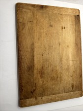 Antique Large 20 “X 14” Wooden Cutting Dough Board w/ Breadboard Ends Original picture
