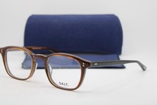 NEW SALT. QUINN 50 CFBK BROWN BLACK AUTHENTIC FRAMES EYEGLASSES 50-23 picture