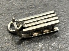 Vintage 800 Silver Winter Snow Sleigh Charm or Pendant picture
