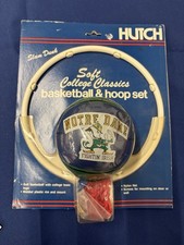 Vintage 1988–1992 Hutch Notre Dame Fighting Irish Soft Basketball & Hoop Set picture