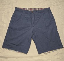 Tailor Vintage Shirts Reversible Blue/Plaid 100% Cotton Mens Size 36 Preppy Golf picture