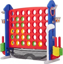Giant 4-in-a-Row Connect Game w/Bag & Quick-Release Slider picture