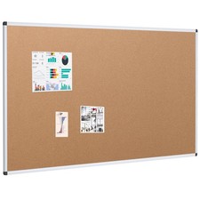 VIZ-PRO Large Cork Bulletin Board, 72 X 48 Inches, Wall-Mounted Corkboard picture