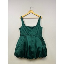 Coquette Francesca's NWT XL Emerald Green Floral Jacquard Bubble Hem Mini Dress picture