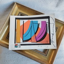 1979 Signed Andy Warhol United Nations Limited Lithograph and Stamp—Unframed picture