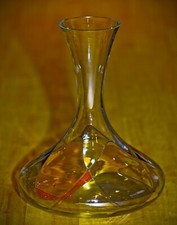 VINTAGE Crystal Stained Decanter Made in Romania Magnificent Kitchen Bar Decor picture