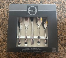 Oneida Stafford Mirror 18/10 Stainless 65pc. Flatware Set (Service for Twelve) picture