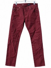 AG Adriano Goldschmied The Dylan Slim Skinny Jeans Burgundy 32R picture