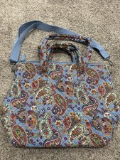 Vera Bradley Cotton Travel Tote w/Shoulder Strap Provence Paisley NWOT picture