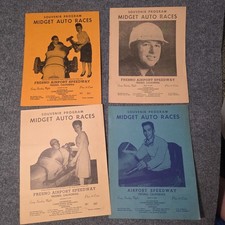 Midget Auto Races 1946 Program Lot Fresno Airport Speedway Johnny Boyd  Racing  picture