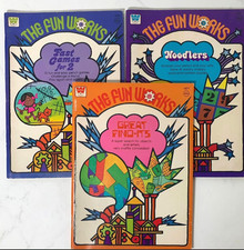 Lot 3 Vintage 1977 Whitman The Fun Works Activity Books - UNUSED NO WRITING picture