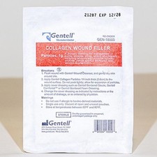 5:  Five Gentell Collagen Wound Filler Particles 1g Dressing Burn Care Exp.2029 picture
