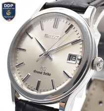 [Exc+5] GRAND SEIKO 9587-7010 Silver Date Quartz Men's Watch w/New Strap JAPAN picture